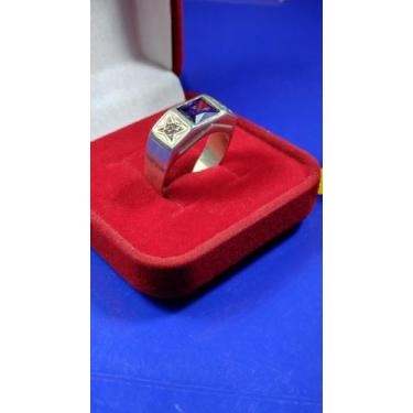Imagem de Anel Formatura Masculino Teológia Prata 950 Pedra 7 x 6 mm Zircônia To
