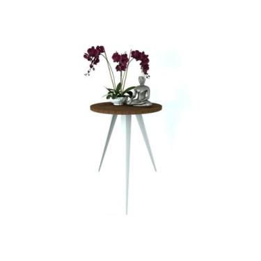 Imagem de Mesinha Lateral Sala Quarto De Canto Redonda B.M - Unidas