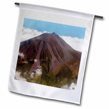 Imagem de 3dRose fl_37615_1 Vista aérea do Monte Pico, Ilhas Azores, Portugal, Bandeira do Jardim do Oceano Atlântico Norte, 30 x 45 cm