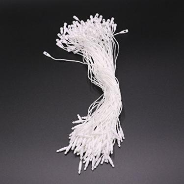 Imagem de LGEGE 500 peças 19 cm branco etiqueta de pendurar corda de nylon fecho de encaixe prendedores de presilha de gancho