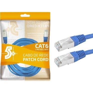 Imagem de Cabo patch cord cat6e ftp  azul 2 metros - PIX