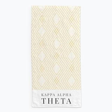 Imagem de Sorority Shop Toalha de praia Kappa Alpha Theta - Design leve da marca 162 cm x 76 cm, cobertor de praia de microfibra macia, leve e durável, cobertor de toalha Kappa Alpha Theta, absorção de água,