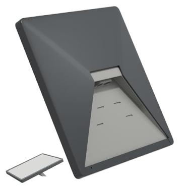 Imagem de Starlink Mini capa, capa protetora de silicone líquido para mini antena Starlink protetor de manga com adesivo antirreflexo cinza