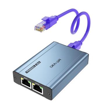 Imagem de MT-VIKI Divisor Ethernet Poe Atualizado 1 Para 2 1000 Mbps, (Sem Necessidade De Fonte De Alimentação), Divisor Poe Gigabit Dual Rj45 Para Cabo Cat5E/6/7/8, Funciona Com Câmera Ip Poe, Switch Poe E M