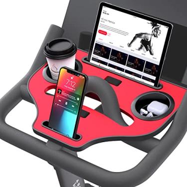 Imagem de Qsxou Acessório De Mesa Para Bicicleta Peloton (Não Bike+) Suporte De Bandeja Para Telefone, Copo, Tablet, Plataforma Ergonômica Acessórios De Bandeja Para Bicicletas De Spinning Peloton