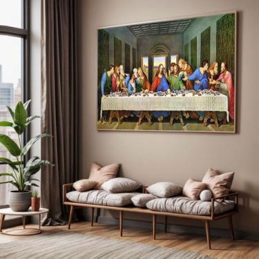 Imagem de Quadro com Moldura Sala Quarto Santa Ceia Religioso Decorativo Horizon