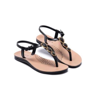 Imagem de Sandalia Rasteirinha Ortopédica Confortavel Feminina Anatomica Dores n