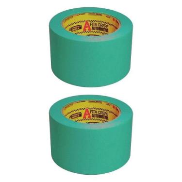 Imagem de Fita Crepe Adere Automotiva 525 Alta Resistência Verde 48X50M - Embala