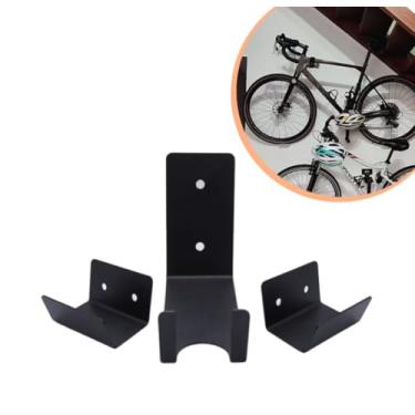 Imagem de Suporte de Parede para Bicicleta, Fixação Universal, Kit com 3 Peças, Preto