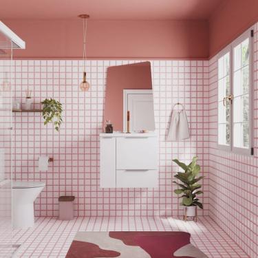 Imagem de Gabinete para Banheiro em Aço com Porta Basculante Caqui