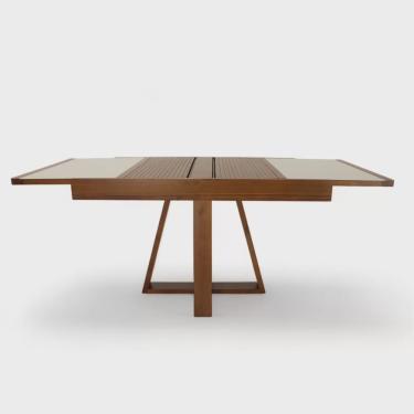 Imagem de Mesa de Jantar Extensível 178x78cm Tampo Vidro Atena