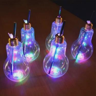 Imagem de Copo Lâmpada C/2 Peças 450ml -Luzes Pisca Leds Bulbo Hutz