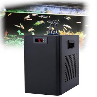 Imagem de Resfriador de aquário, resfriador de água fria para piscina de 42 galões, resfriador de água de 1/10 HP, baixo ruído, para sistemas hidropônicos, corais, criação de águas-vivas com bomba de água