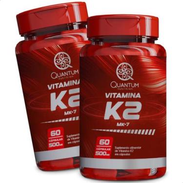 Imagem de 2 Potes Vitamina K2 (MK-7) Kit 120 Cápsulas - Quantum - Quantum Nutrit