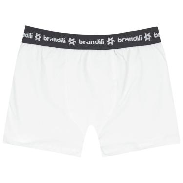 Imagem de Cueca Boxer Infantil Menino Brandili Branco