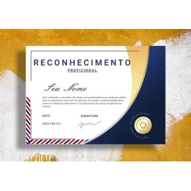 Imagem de Certificado Decorativo Barbearia C/ Moldura e Vidro A4 - Genérico, Pre
