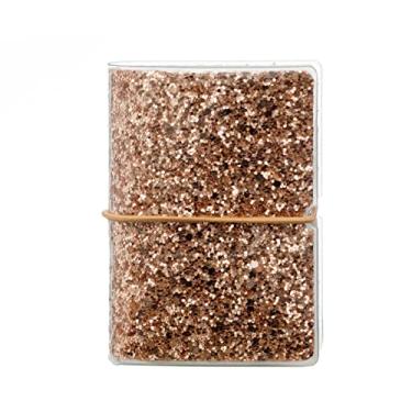 Imagem de Carteira feminina para cartão de crédito lealdade porta-cupons mini organizador de álbum de fotos, Ouro rosa grosso, one size, Carteira com estojo de cartão