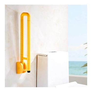 Imagem de AKALNNB Barra de apoio de segurança para banheiro, barra dobrável de aço inoxidável, barra de apoio para banheiro, corrimãos de segurança em forma de U, suporte de toalha para vaso sanitário e