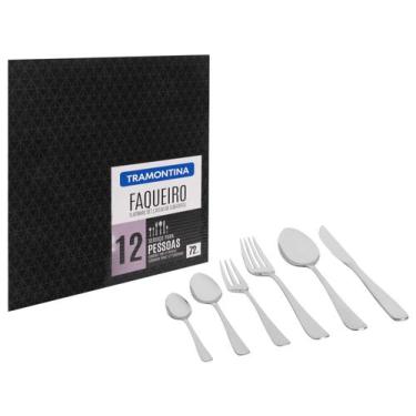 Imagem de Faqueiro Tramontina Inox Continental - 72 Peças, Prata