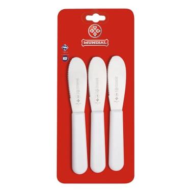 Imagem de Mundial, branco SCW5688E-3 1/2 3-1/2 polegada borda serrilhada Spreader, conjunto de 3