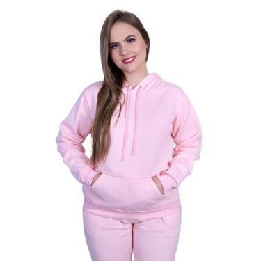 Imagem de Moletom Feminino Peluciado Com Capuz - Methodic, Rosa, P