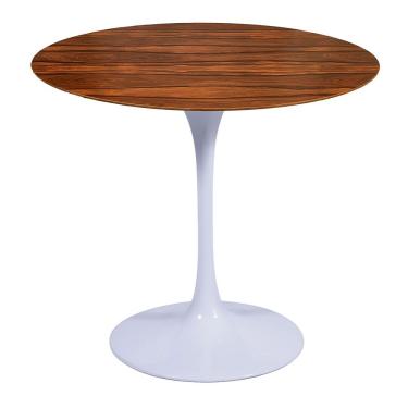 Imagem de Mesa Saarinen Redonda Pau Ferro 90cm - Base Branca