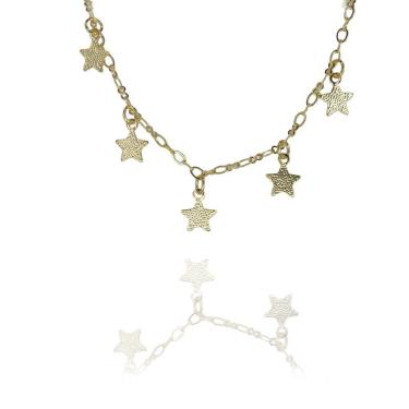 Imagem de Pulseira Infantil De Estrelinhas Folheado A Ouro 18K