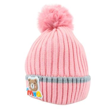 Imagem de Touca Gorro Infantil Rosa Ursinho Tamanho único