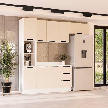 Imagem de Cozinha Completa 4 Peças 224,5cm X 240cm Meena Branco/Creme