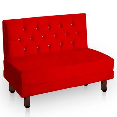 Imagem de Canto Italy Confortável Para Apartamento Cozinha E Restaurantes Suede Cor Vermelho