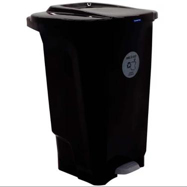 Imagem de Lixeira Para Coleta Seletiva Com Pedal Tramontina T-force Marrom