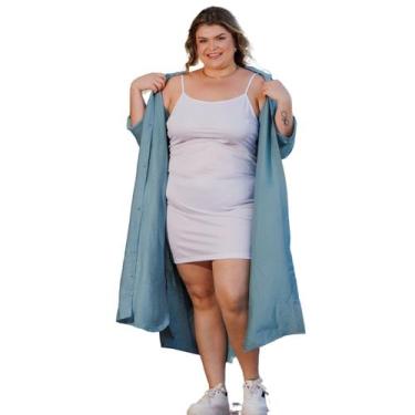 Imagem de Anágua Segunda Pele Plus Size Feminino Vestido de Alcinha Fixa Ultra L