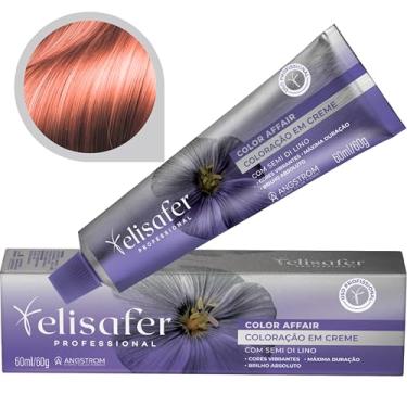 Imagem de Elisafer, Coloração permanente em creme, Color Affair, 60g, Nº 8.45, Louro Claro Acobreado Acaju