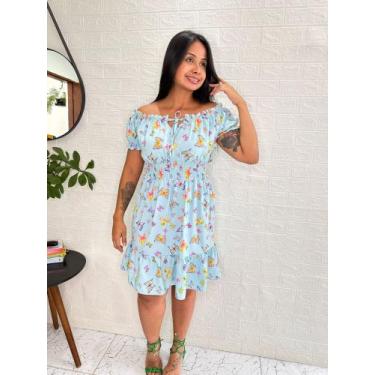 Imagem de Vestido Ciganinha borboletas Azul Bebê