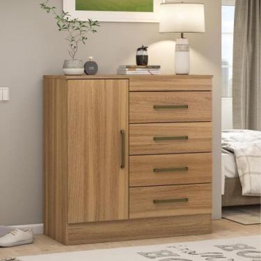 Imagem de Comoda 4 Gavetas 1 Portas Haley Amendola - CASA H
