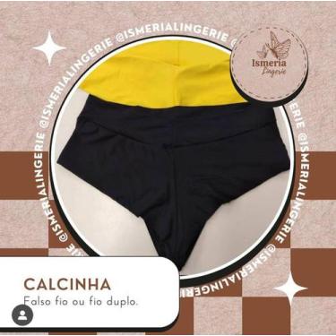 Imagem de Kit com 5 Calcinha feminina falso fio em poliéster - Ismeria Lingerie 