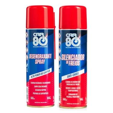 Imagem de Kit Spray Desengraxante E Silenciador De Freio Car80