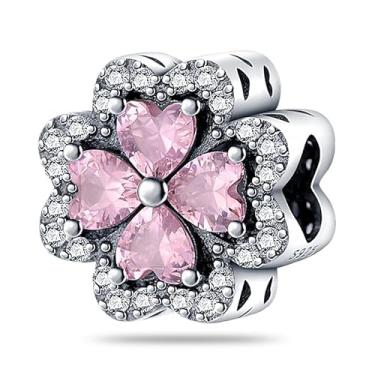 Imagem de KUNSIR As contas de berloques servem em pulseiras Pandora para mulheres - prata esterlina 925 com pingente pendente, joias para meninas, pingentes de feliz aniversário para mulheres e colar..,