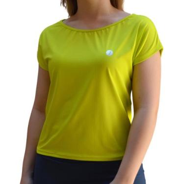 Imagem de Blusa Fitness Feminina Proteção Uv50+ Dryfit Poliamida Gola Canoa Moda