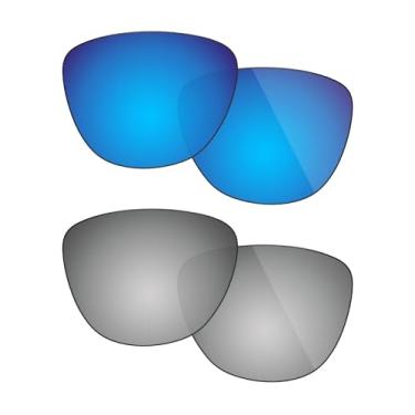 Imagem de Fiskr Lentes de reposição anti-água salgada para óculos de sol Oakley Frogskins 2 pares embalados