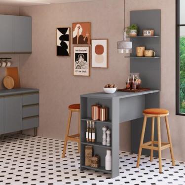 Imagem de Bancada para Cozinha com 3 Prateleiras Luna - IRM