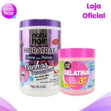 Imagem de Kit Creme para Pentear Cachos é Tudo de Bom + Gelatina modeladora de c