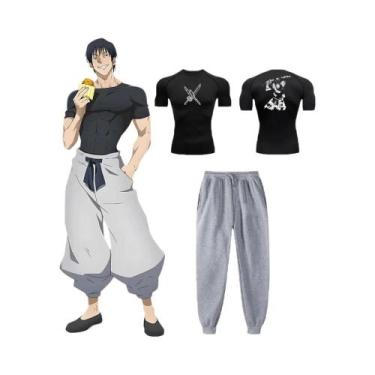 Imagem de Conjunto de Treino de Compressão Jujutsu Kaisen - Camiseta e Calça de 