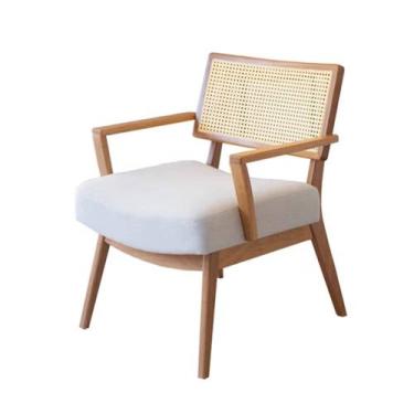 Imagem de Poltrona Jully Tela Natural Assento cor Machê com Base Amendoa - 68189