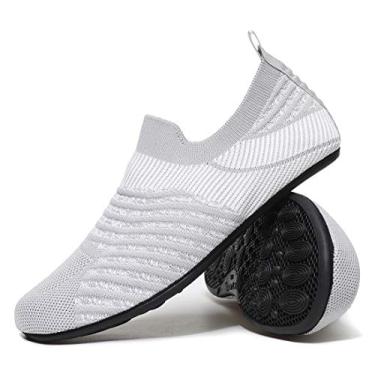 Imagem de Pantufas femininas e masculinas para casa da CanLeg leves para uso interno e em casa, Gray2003, 8.5-9.5 Women/7-8 Men