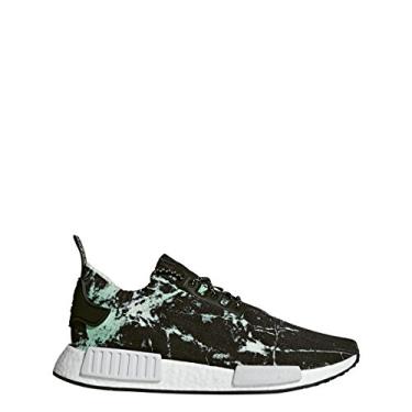 Imagem de adidas NMD_R1 Primeknit Men's Shoes Core Black/Cloud White/Aero Green bb7996 (5 D(M) US)