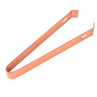 Imagem de Ejoyous Cocktail de Aço Inoxidável Pinças de Gelo Pinças de Cubo de Açúcar Com Design de Rhombus Espessado para Cozinha de Barra de 17 Cm de Alimentos Finos (Revestimento de cobre)