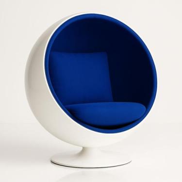 Imagem de Poltrona Ball chair Azul - Linn Design Decor