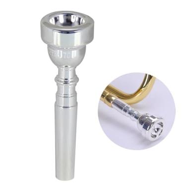 Imagem de Bocais de trompete 7C banhados a prata bocais de trompete acessórios para instrumentos de trompete adequados para iniciantes e jogadores profissionais