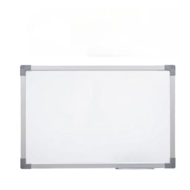 Imagem de Lousa Branca Quadro branco 80x60cm moldura alumínio com BRINDES apagador e 2 canetas Branco Escrita Anotações Aula